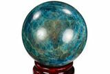Bright Blue Apatite Sphere - Madagascar #121794-1